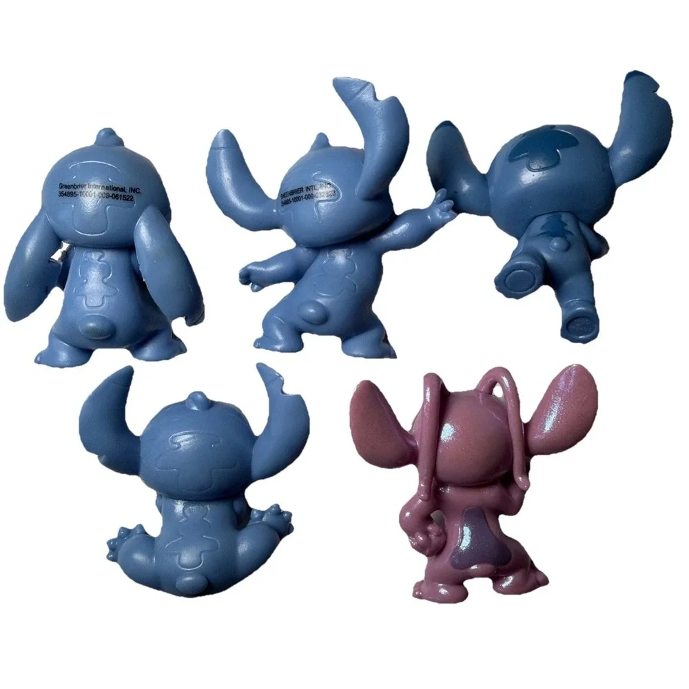Lot of 5 Disney Lilo and Stitch Figures Angel & Stitch (Cake Topper) 2'' (A)